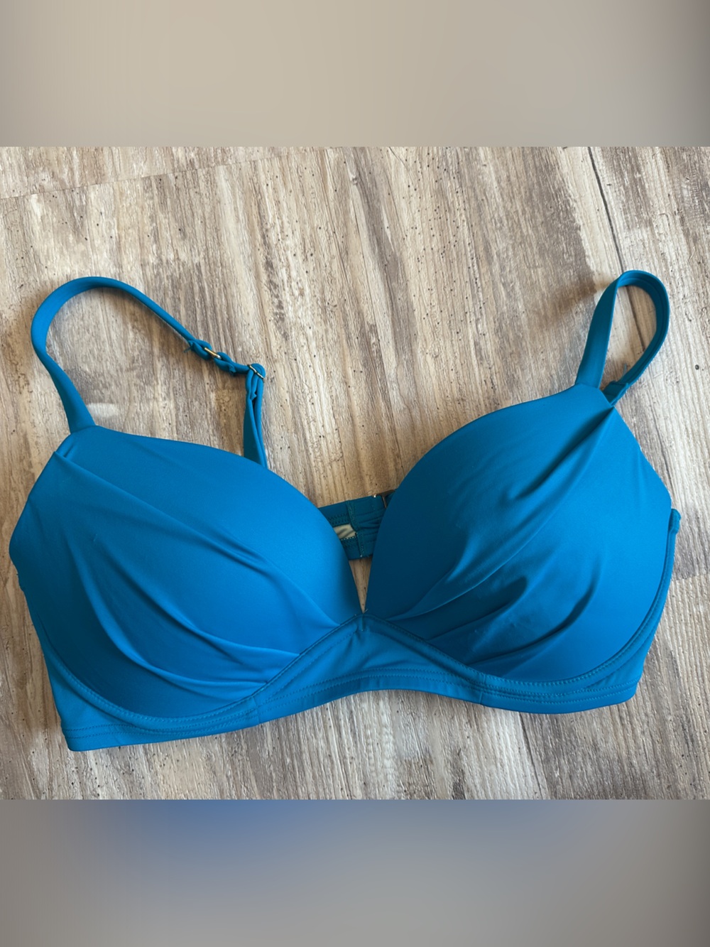 Victoria’s Secret Women’s Blue Padded Swim Top – Classic Support 38C